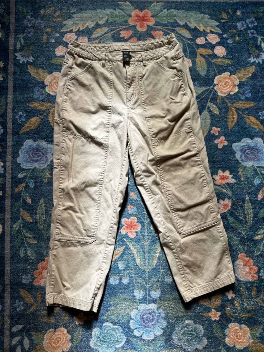 Mountain Hardwear Womens Sz 4 Khaki Cargo Organic Cotton Jeans w/ 5 Pockets